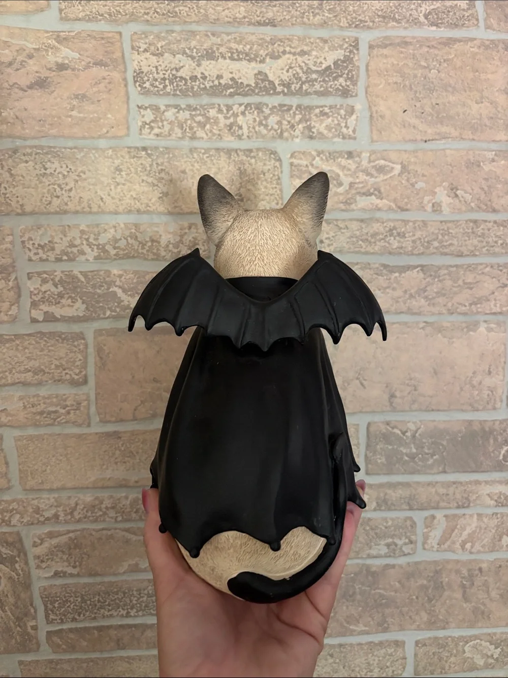 Halloween frenchie Figurine with Pumpkin Candy Bucket